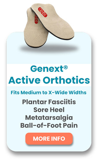 Genext Active "Beats" Orthotics With Features and Widths