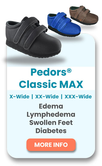 Pedors Classi MAX Shoes For Swollen Feet With Features and Widths