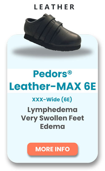 Pedors Leather Max Shoes For Swollen Feet With Features and Widths
