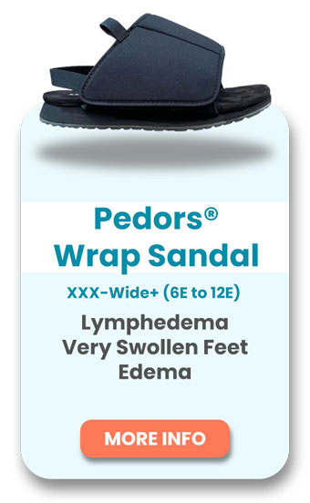 Pedors MAX Wrap Sandals For Swollen Feet With Features and Widths