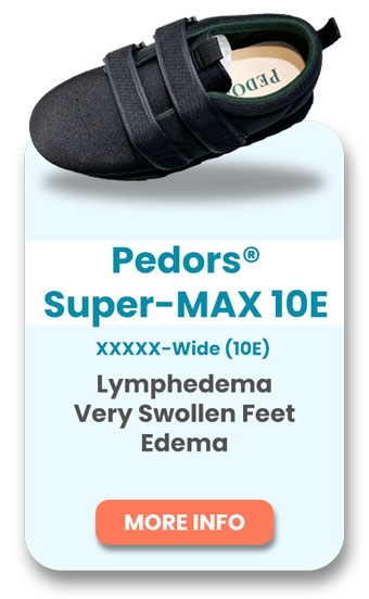 Pedors Super-MAX 10E For Swollen Feet With Features and Widths