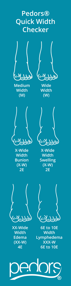 Pedors Shoes Width Checking Chart